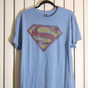 Large Sky Blue Superman Shirt Size Large